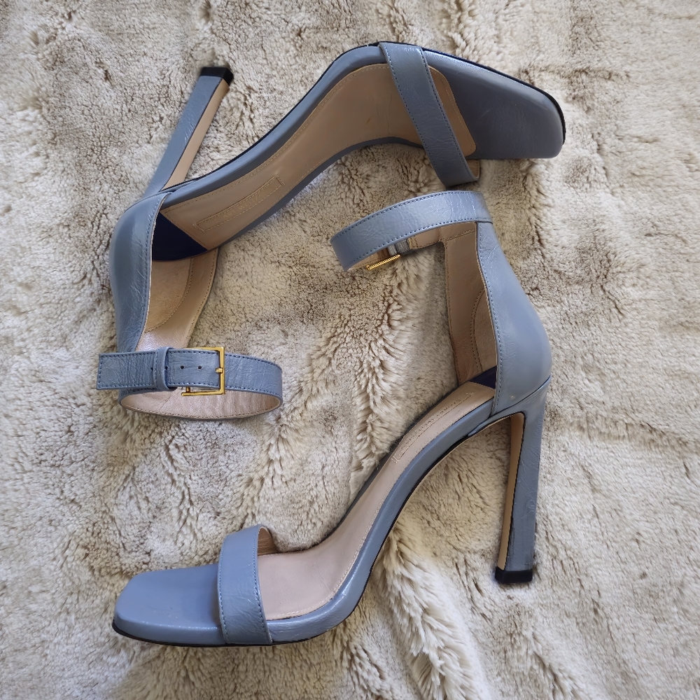 💫 Stuart Weitzman Square Toe Heels periwinkle blue 8.5M